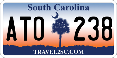 SC license plate ATO238