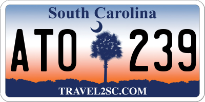 SC license plate ATO239