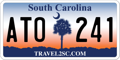 SC license plate ATO241