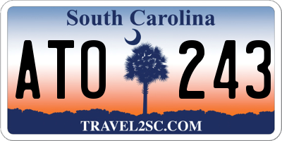 SC license plate ATO243