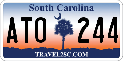 SC license plate ATO244