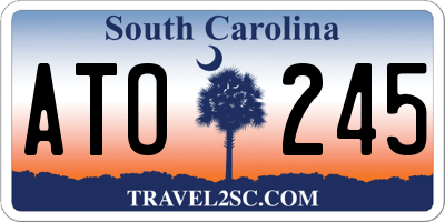 SC license plate ATO245