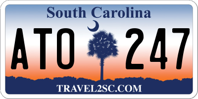 SC license plate ATO247