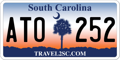 SC license plate ATO252