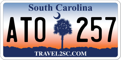 SC license plate ATO257