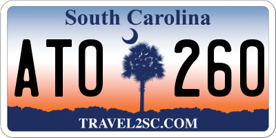 SC license plate ATO260
