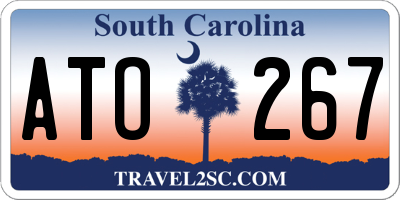 SC license plate ATO267
