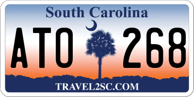 SC license plate ATO268