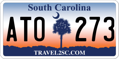 SC license plate ATO273
