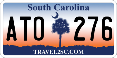 SC license plate ATO276