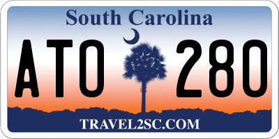 SC license plate ATO280