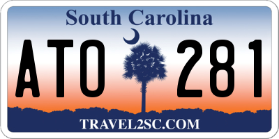 SC license plate ATO281