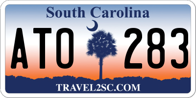 SC license plate ATO283