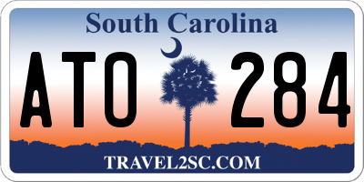 SC license plate ATO284