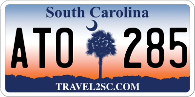SC license plate ATO285
