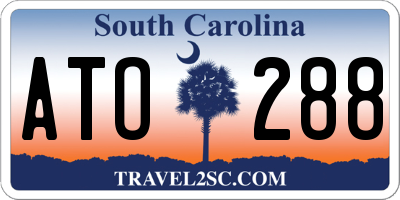 SC license plate ATO288