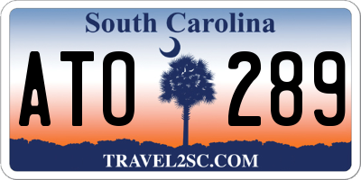 SC license plate ATO289