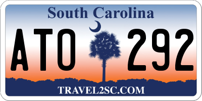 SC license plate ATO292