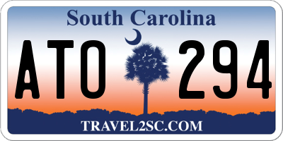 SC license plate ATO294