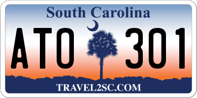 SC license plate ATO301