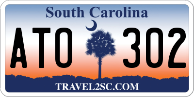 SC license plate ATO302