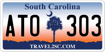 SC license plate ATO303