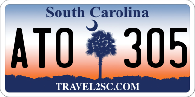 SC license plate ATO305