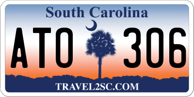 SC license plate ATO306