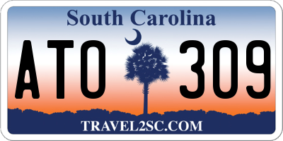 SC license plate ATO309