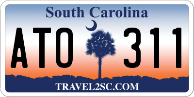 SC license plate ATO311