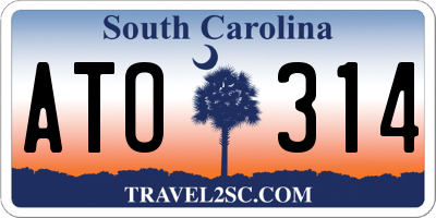 SC license plate ATO314
