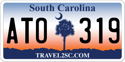 SC license plate ATO319