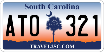 SC license plate ATO321
