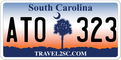 SC license plate ATO323