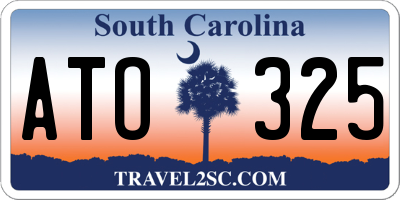 SC license plate ATO325