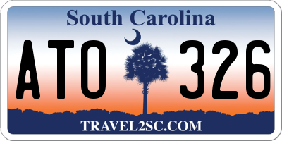SC license plate ATO326