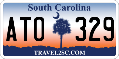 SC license plate ATO329