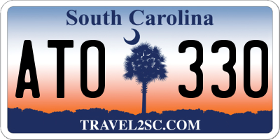 SC license plate ATO330