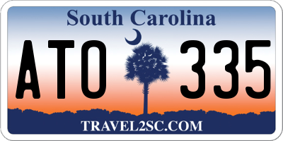 SC license plate ATO335