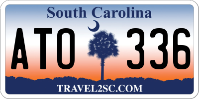 SC license plate ATO336