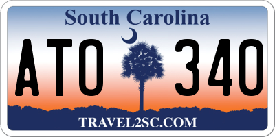 SC license plate ATO340