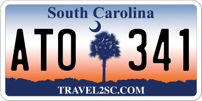 SC license plate ATO341