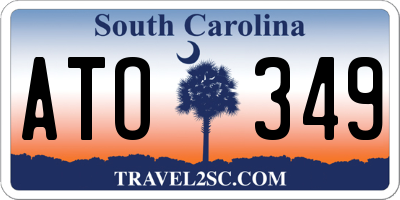 SC license plate ATO349