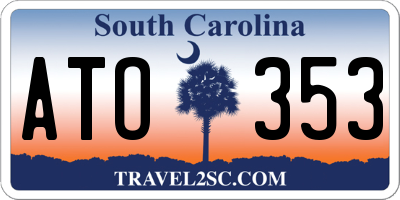 SC license plate ATO353