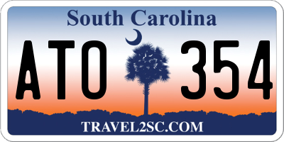SC license plate ATO354