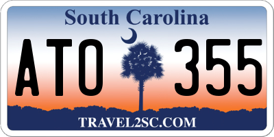 SC license plate ATO355