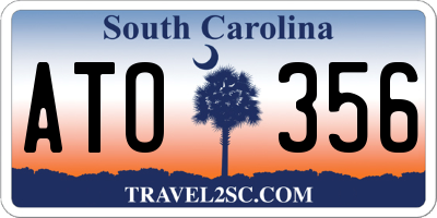 SC license plate ATO356