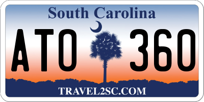SC license plate ATO360