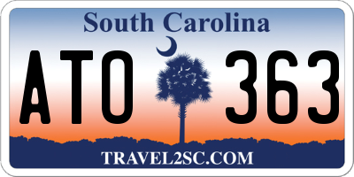 SC license plate ATO363