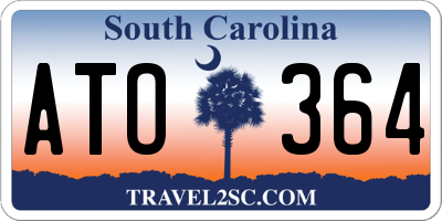 SC license plate ATO364